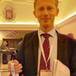 Milan Grohol Policy Officer DG GROW with the FRAME USB stick and lanyard 1